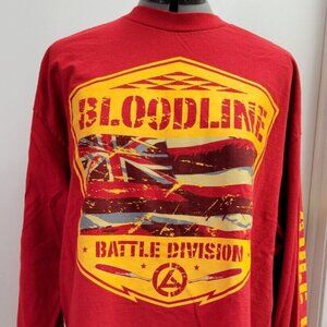 Hawaiian Bloodlines Battle Division Long Sleeve Shirt Size XL A'Ole TMT Red